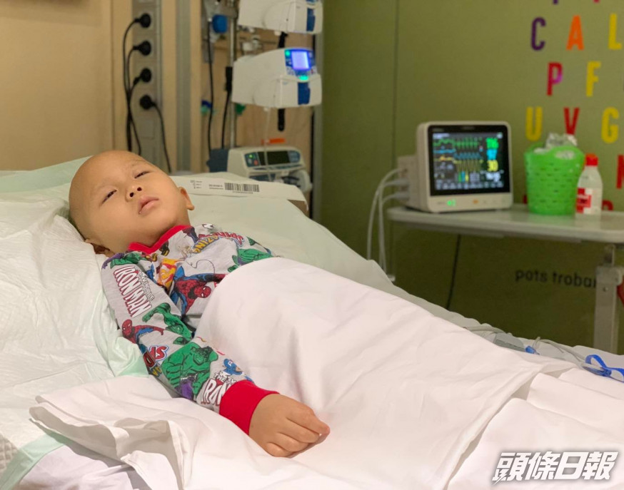 Sheldon開始進行第一輪Naxitamab治療。「神母小戰士Sheldon 」fb圖片