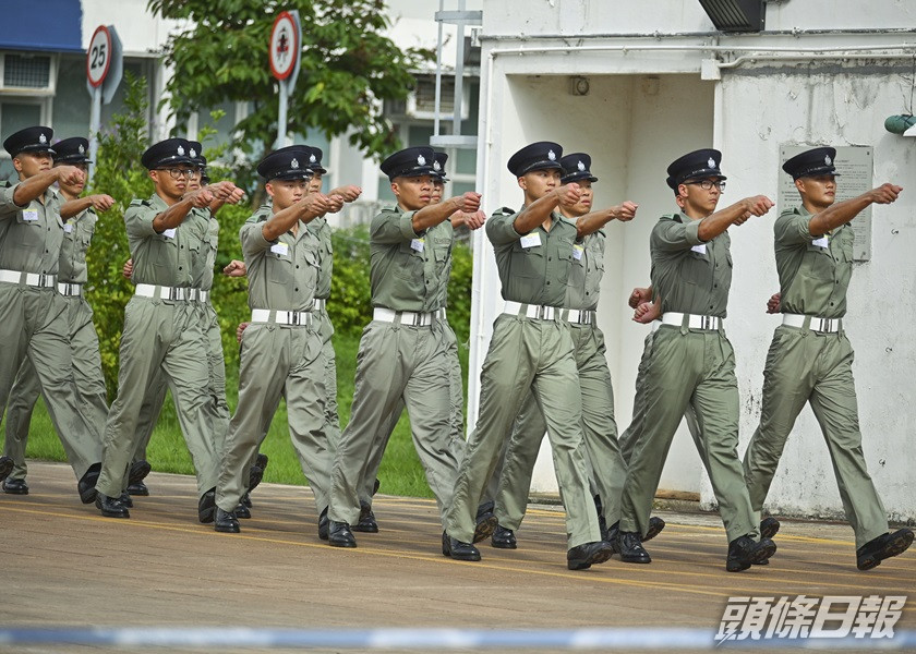 包括警隊在內5支紀律部隊首長證實,解放軍駐港部隊曾教授中式步操。資料圖片