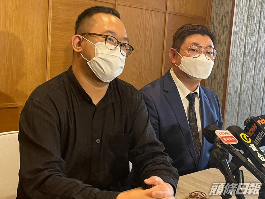 (左起)香港公共醫療醫生協會會長凌霄志、政府醫生協會主席張刻勁。