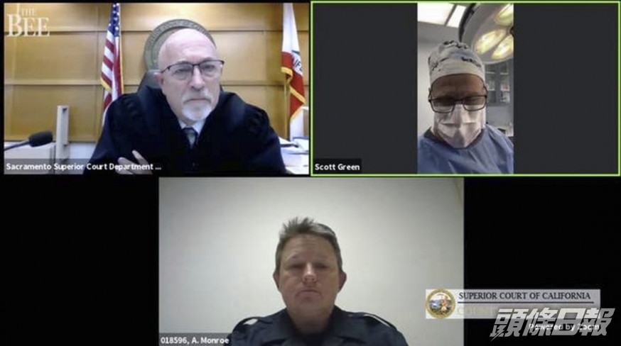 格林穿上手術袍,正在替一名躺在手術檯上的病人進行程序。AP圖片