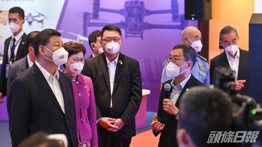 國家主席習近平前往香港科學園視察香港創科發展。政府新聞處圖片