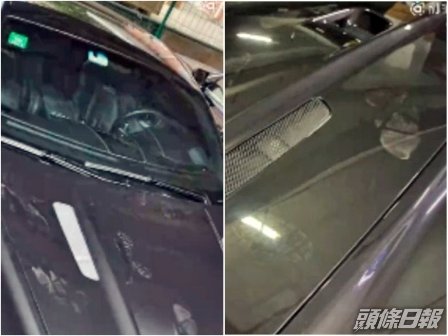 車身出現多處刮痕及腳印。網圖