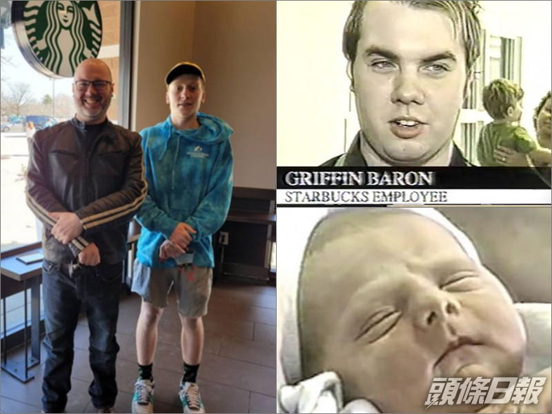 (左圖)巴倫與星巴克之嬰重遇。網圖