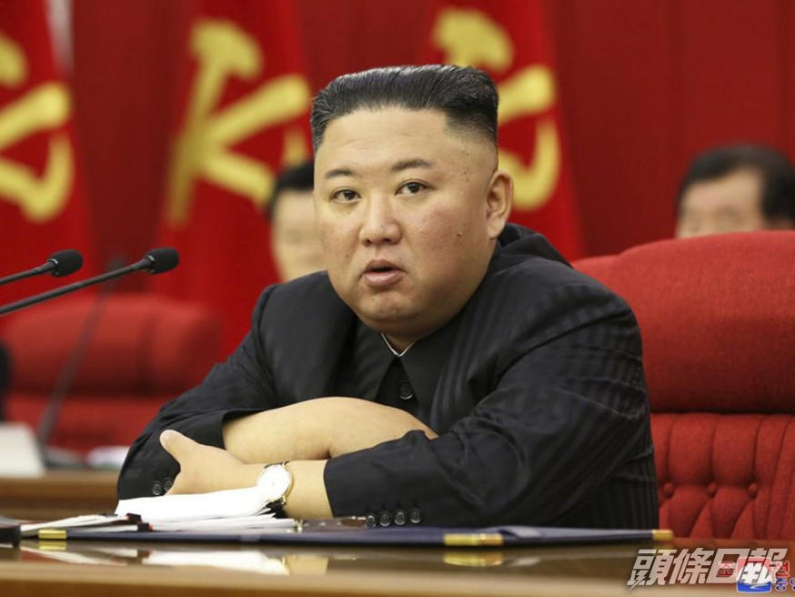 金正恩早前表示新冠肺炎疫情及去年颱風災害導致北韓糧食緊張。美聯社圖片