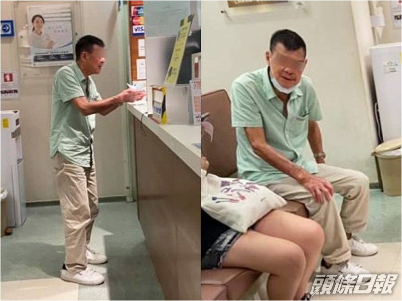 該名大叔不戴口罩,甚至吐痰,相當不衛生。網上圖片