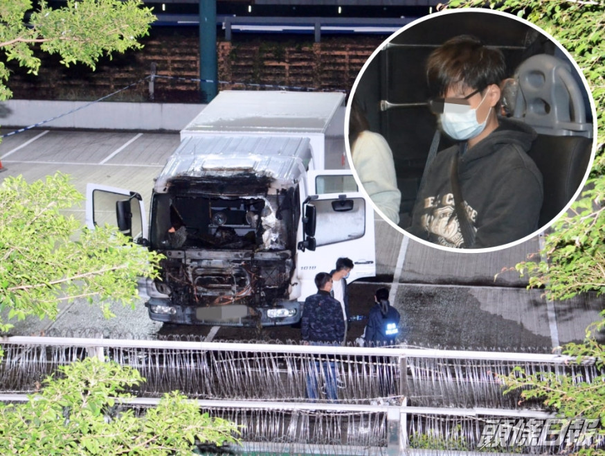警方拘捕涉案青年。蔡楚輝攝