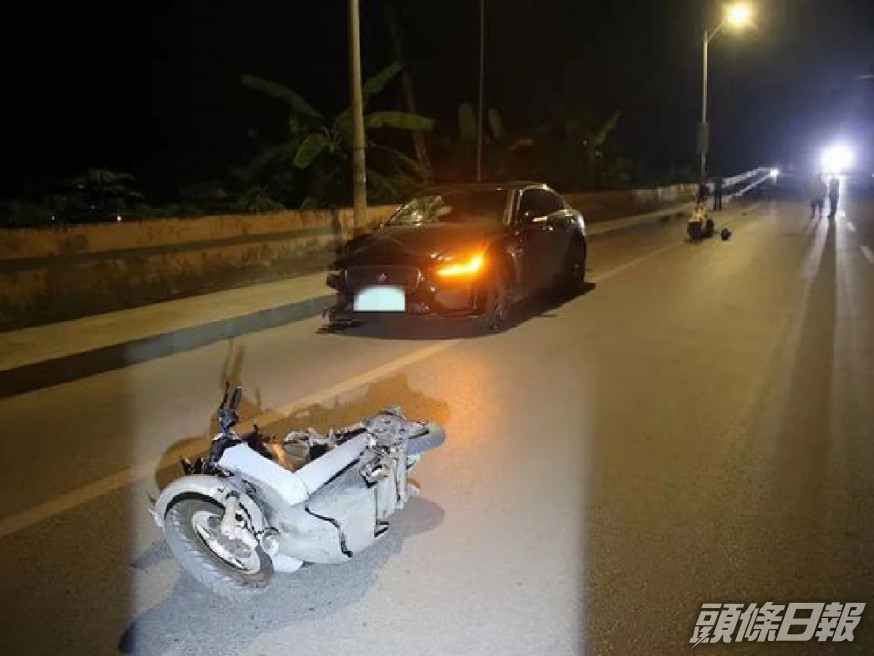 廣西私家車司機醉駕,撞斃3名電單車司機。 (網上圖片)