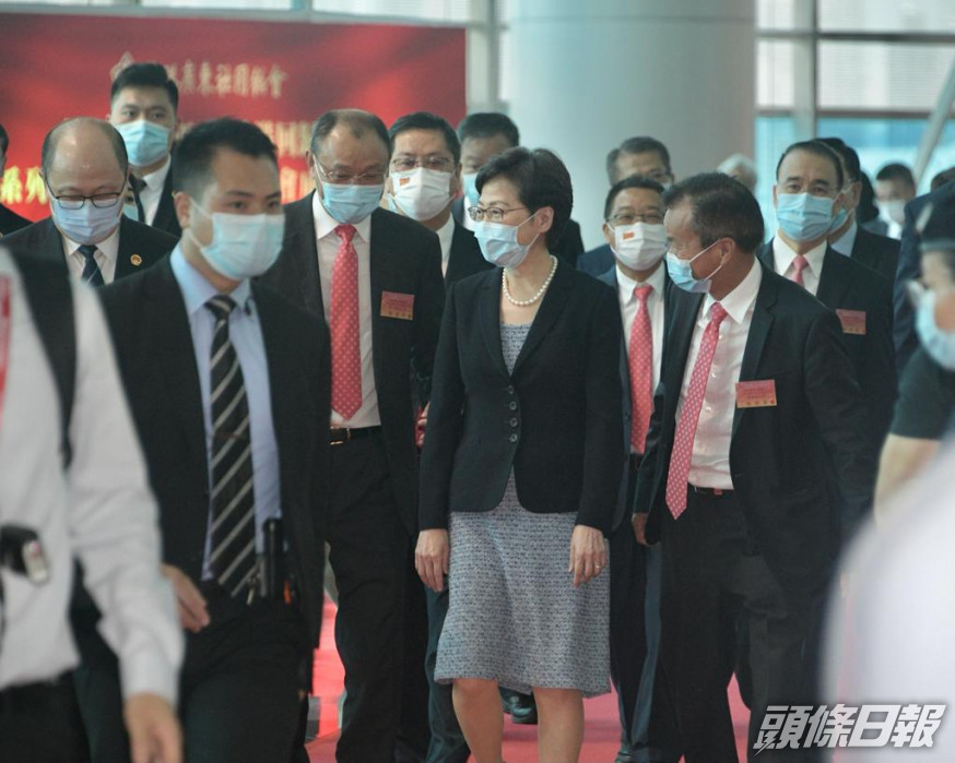 林鄭月娥出席香港廣東社團總會活動。