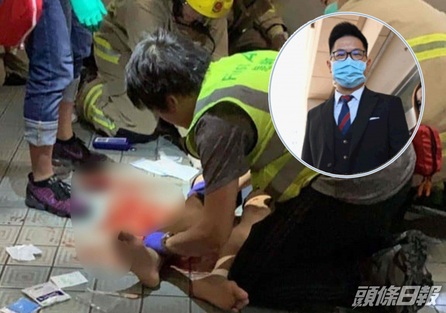 醫生梁子恆(小圖)指周梓樂送院時情況非常嚴重尤其頭部傷勢最重。