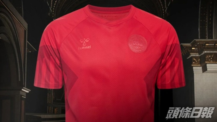 丹麥國家隊球衣供應商設計低調球衣，以抗議卡塔爾人權紀錄。網上圖片