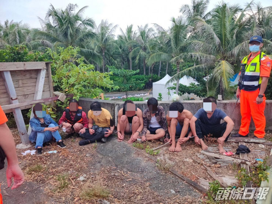 36名越南偷渡客抵達台灣,海巡單位截獲33人。 網圖