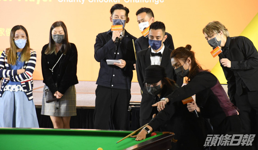 傅家俊出席慈善賽活動。 本報記者攝