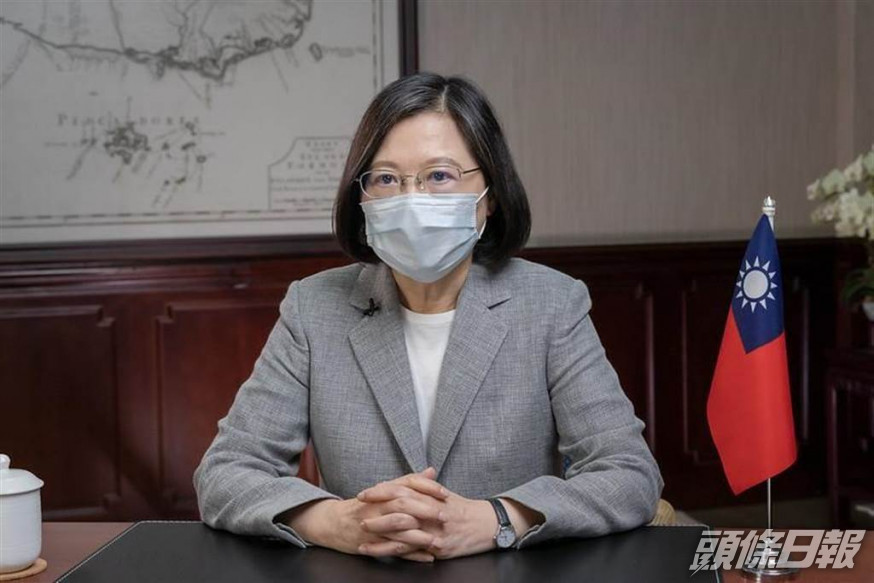 蔡英文在社交網站發文,稱自由的台灣會一直撐香港的自由。網上圖片