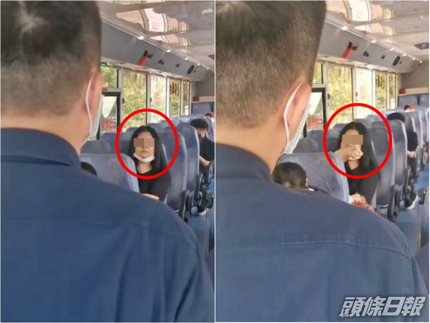 台婦上車拒戴好口罩,還指鬧司機。FB群組「爆怨2公社」影片截圖