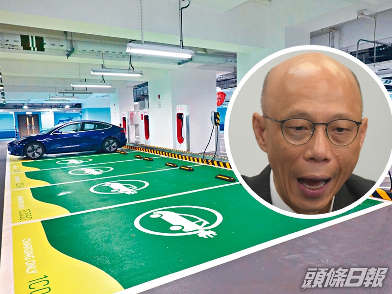 環境局局長黃錦星(小圖)強調,推動電動車普及化,重點在於有足夠充電配套,以及市場能否提供不同價格的車種。資料圖片