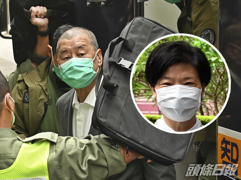 代表黎智英的資深大律師余若薇(小圖)作結案陳詞。資料圖片