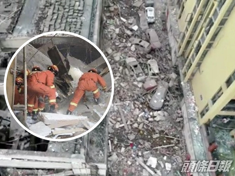 湖北十堰市張灣區艷湖小區,本月13日早上發生天然氣爆炸,造成多人死傷。網圖