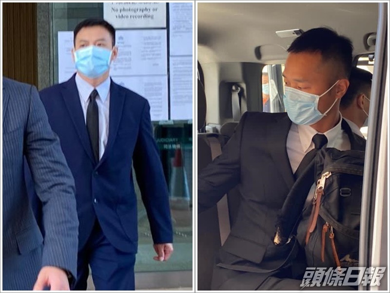 鄧智恒 (左)及岑嶺峯(右)出庭作供。張旭珊攝