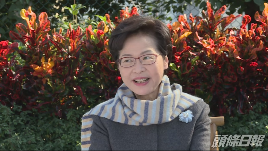 林鄭月娥說,國安法立法後已起立竿見影作用,形容「香港真的平伏了」。影片截圖