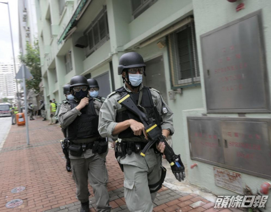 警方今日舉行反恐演習,逾500名人員參與。