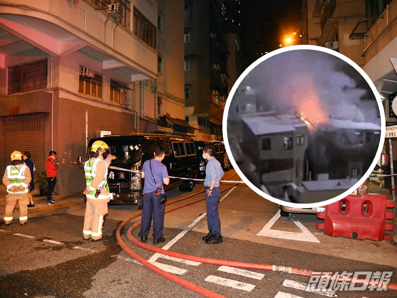 衡豐樓頂樓天台屋發生火警。