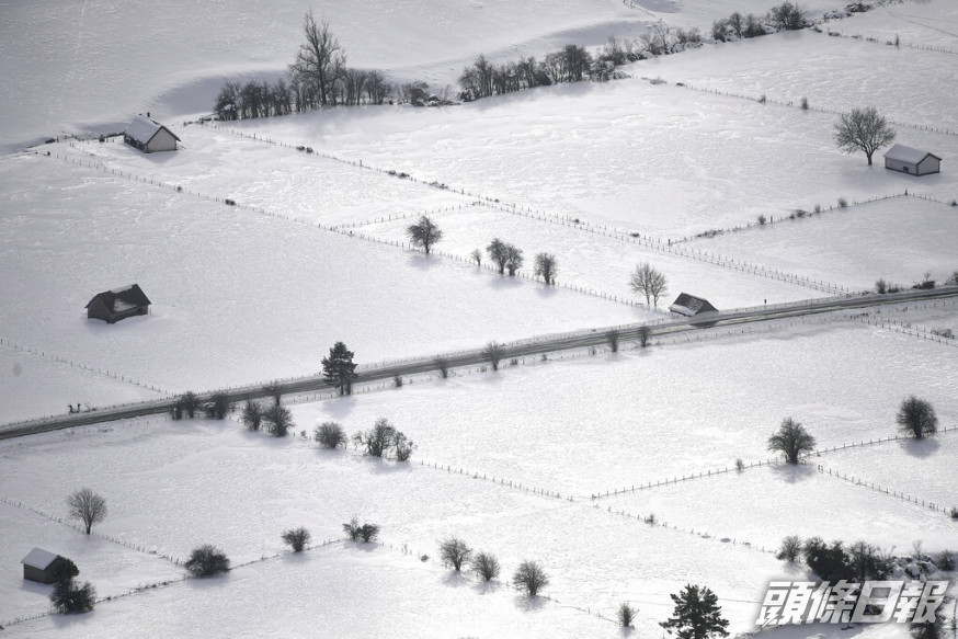 西班牙遭受暴風雪吹襲。AP圖片
