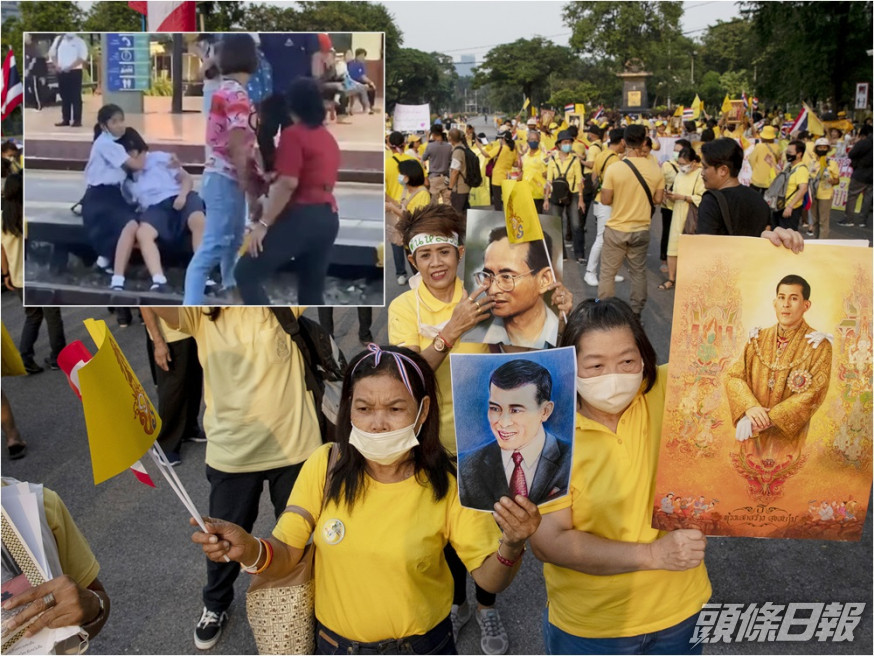 泰國一名少女被指不尊重王室,遭婦人狂摑。網圖、AP資料圖片