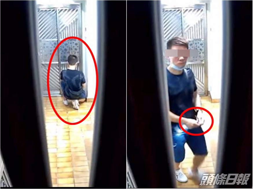 麗晶花園有一名賊人試圖撬開鐵閘,過程被閉路電視拍下。影片截圖