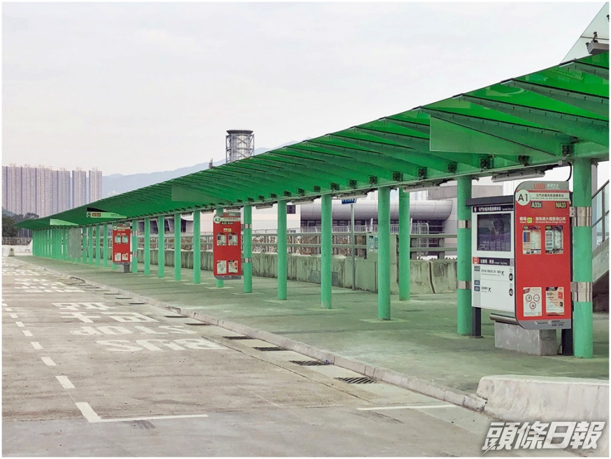 位於屯門赤鱲角隧道公路的巴士轉乘站。資料圖片