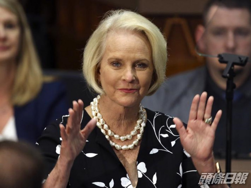 已故共和黨籍參議員麥凱恩遺孀辛迪(Cindy McCain)。美聯社資料圖片