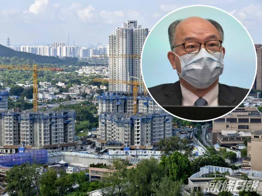 房屋委員會主席、運輸及房屋局局長陳帆(小圖)指,房委會興建公屋進度「實際上唔錯」。資料圖片