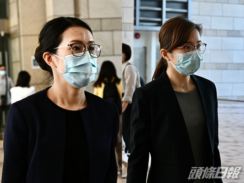 證人李栩翎(左)及李自菁(右)。