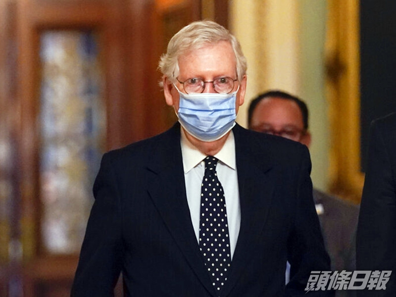 參議院共和黨領袖麥康奈爾周二正式與特朗普決裂,公開直斥特朗普要對本月初國會山莊被激進分子衝擊的事件負責。AP圖片
