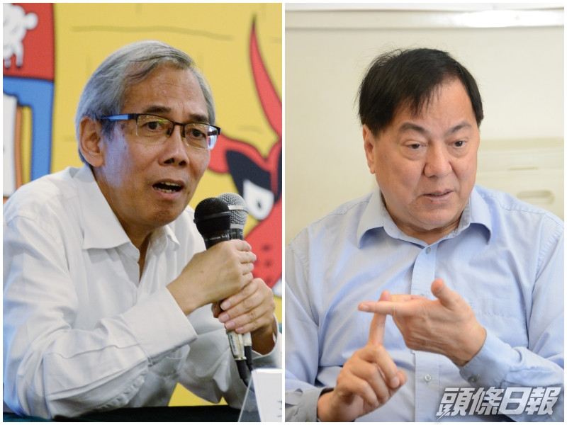公務員事務局前局長王永平(左)、公務員工會聯合會梁籌庭(右)。資料圖片