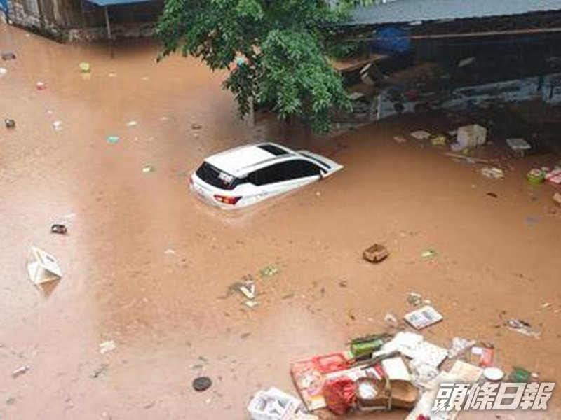 暴雨導致多地水浸山泥傾瀉受災嚴重。網圖