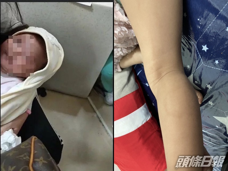 兩名分別為剛滿月及2歲的小孩疑被虐打。網圖