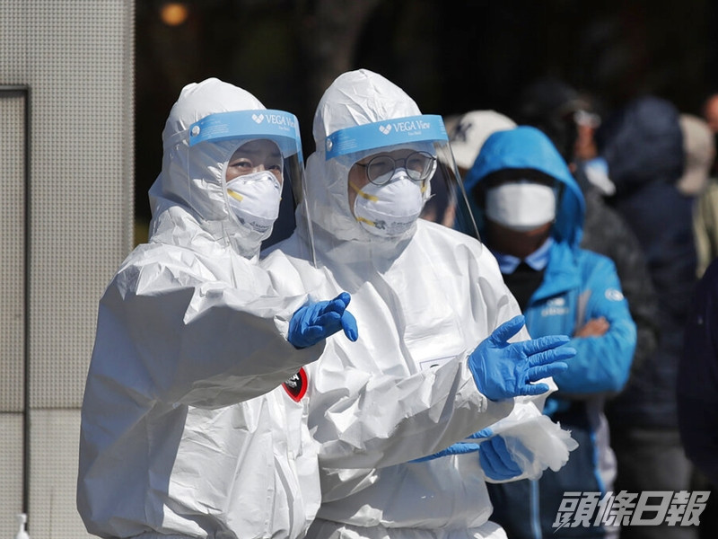 南韓過去一日新增482宗新冠肺炎確診個案,再多一名確診者死亡。AP圖片