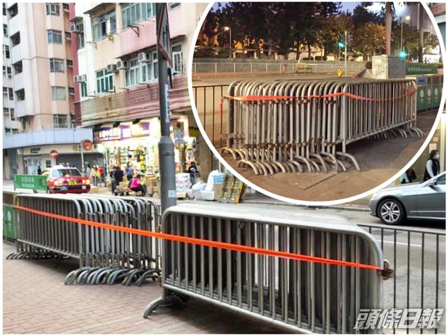 區內突然出現的鐵馬陣。任國棟fb圖片