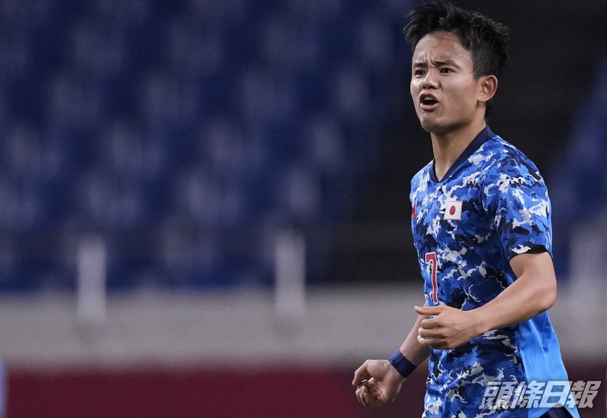 久保建英領日本成為男奧足分組賽十六隊中,唯一的全勝之師。
