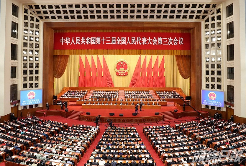 人大常委會下周日將會再次召開會議,預料屆時將會通過《港區國安法》草案。新華社資料圖片