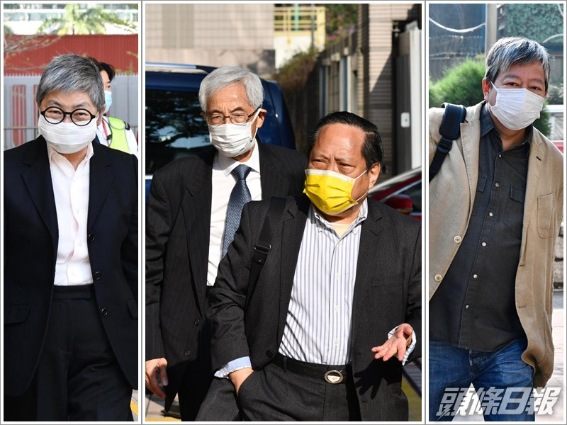 由左至右:吳靄儀、李柱銘、何俊仁及李卓人