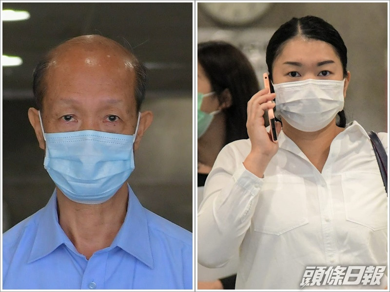 被告張國英(左)及李姓證人(右)。
