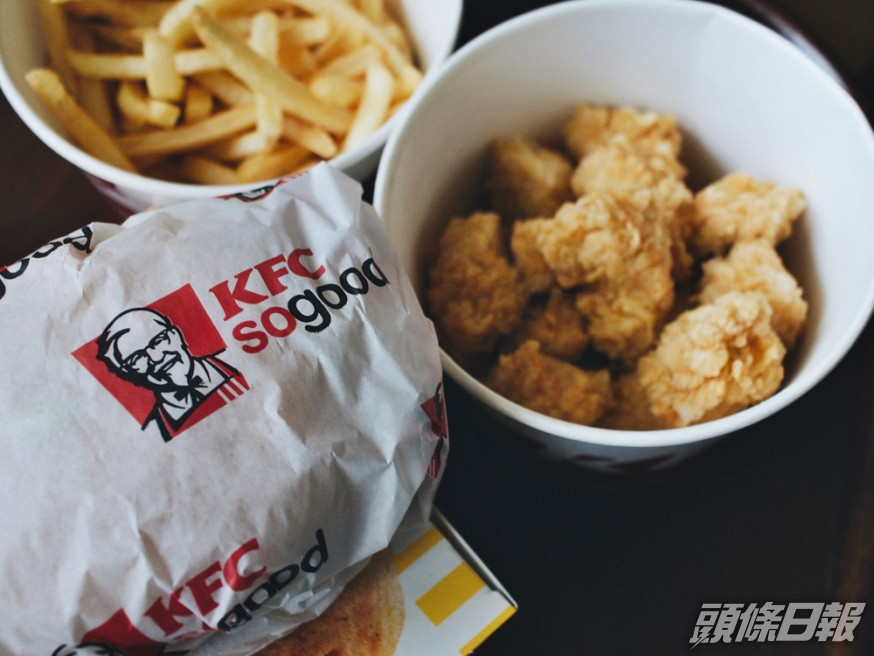 大學生吃逾20萬KFC「霸王餐」,被判囚2年半。示意網圖