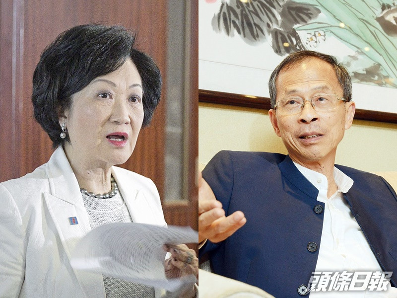 葉劉淑儀(左)與曾鈺成(右)。資料圖片