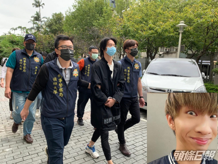 台灣前Youtuber朱玉宸涉嫌製造女星換臉成人片而被捕。 (網上圖片)