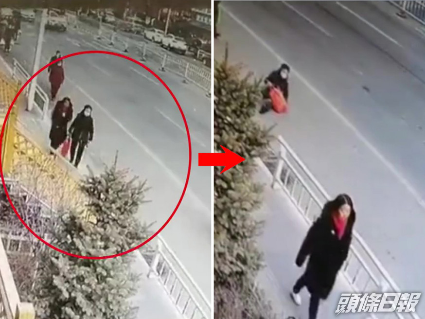 河北街頭一名惡婦故意推倒老人,並迅速離開現場。