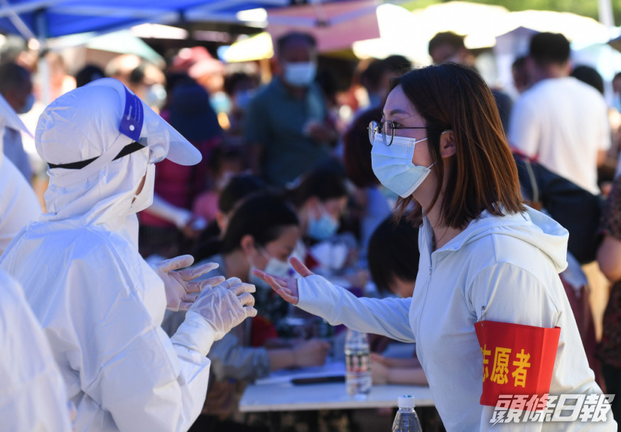 南京江寧區祿口街啟動第3輪全民核酸檢測。新華社圖片