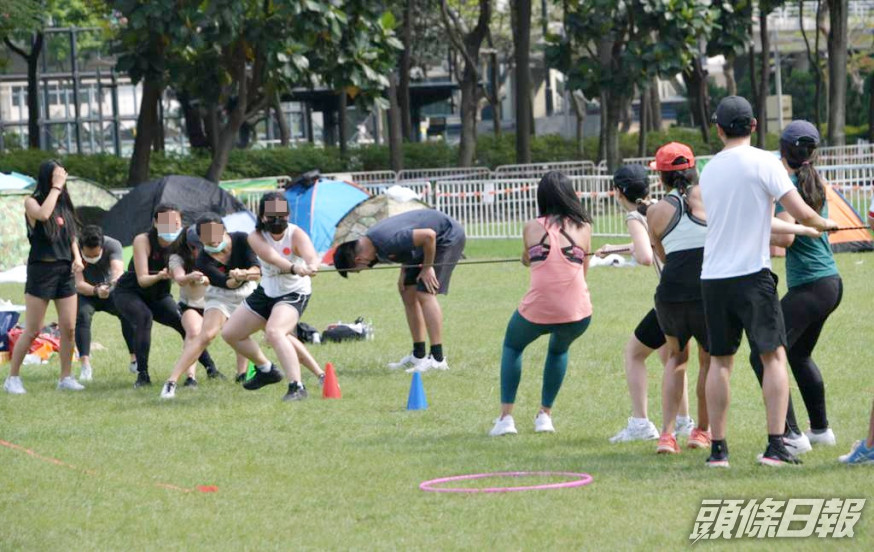 市民到公園做運動。