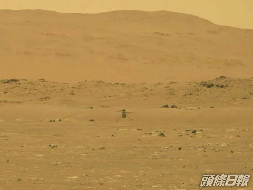 「創新號」(Ingenuity)直升機已在火星表面完成首次垂直試飛。NASA相片