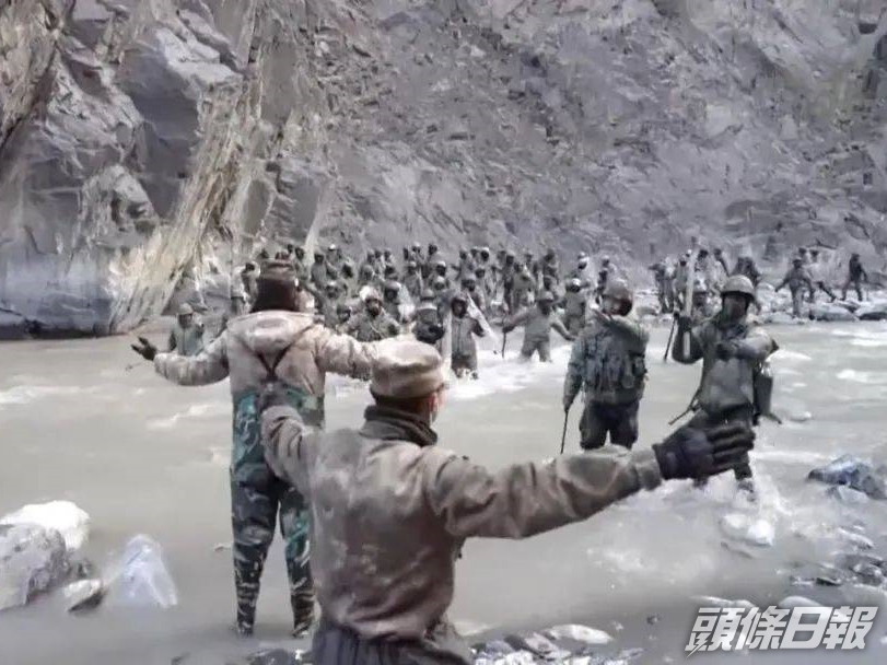 中國與印度去年六月在邊境加勒萬河谷發生衝突。網圖